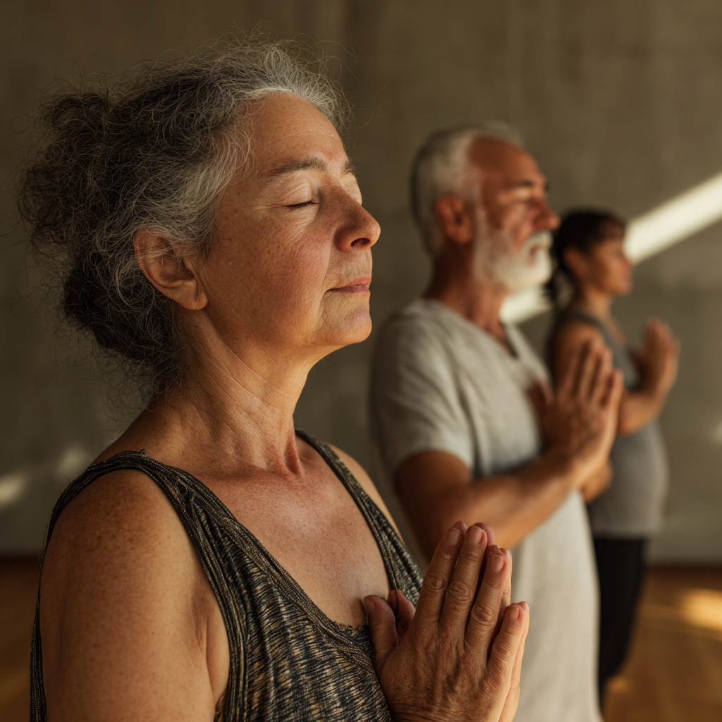 Práctica matutina de yoga restaurativa